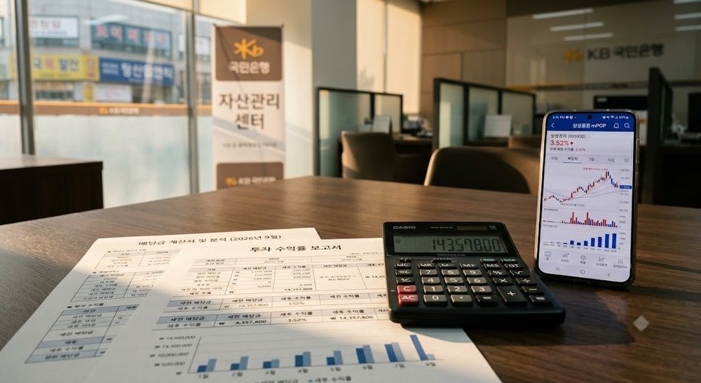 배당 ETF 분배금 계산 서류와 계산기